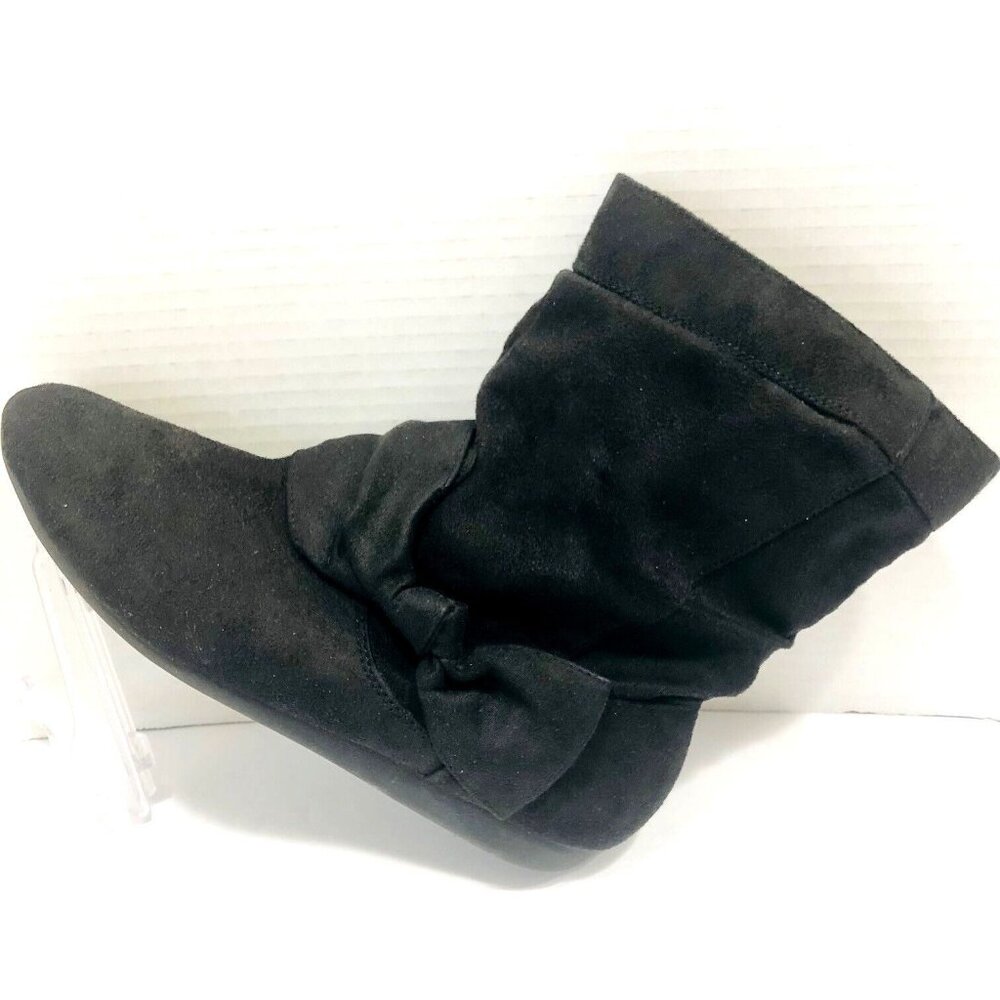 Report Slouch Ankle Boots Booties Women's 8.5‎ Black Suede Bows Detail Fairbanks